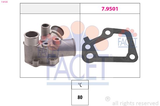 Obrázok Termostat chladenia FACET Made in Italy - OE Equivalent 78125