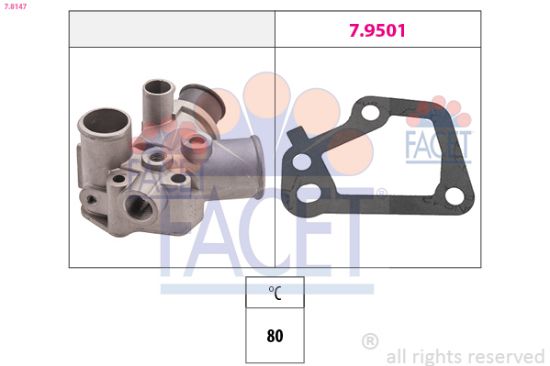 Obrázok Termostat chladenia FACET Made in Italy - OE Equivalent 78147