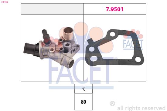 Obrázok Termostat chladenia FACET Made in Italy - OE Equivalent 78152