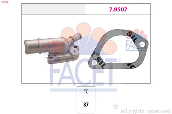 Obrázok Termostat chladenia FACET Made in Italy - OE Equivalent 78160