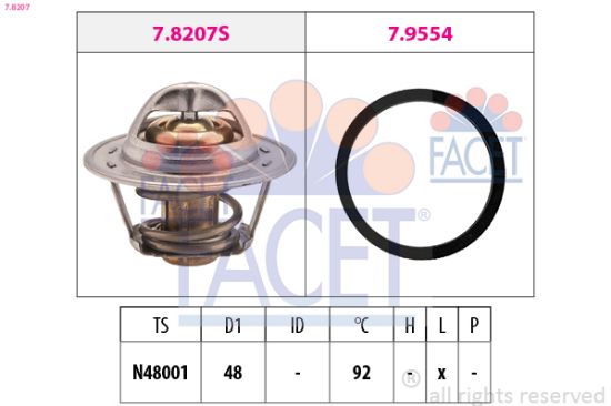 Obrázok Termostat chladenia FACET Made in Italy - OE Equivalent 78207