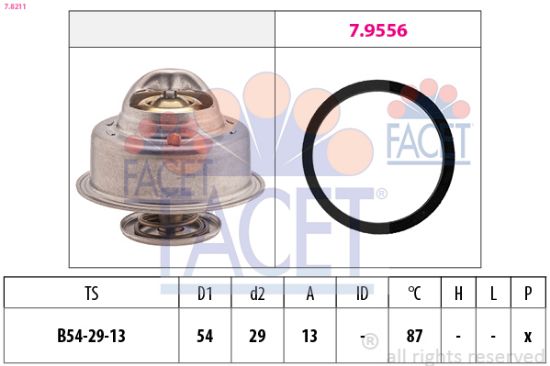 Obrázok Termostat chladenia FACET Made in Italy - OE Equivalent 78211