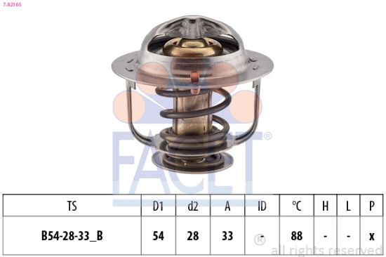 Obrázok Termostat chladenia FACET Made in Italy - OE Equivalent 78216S