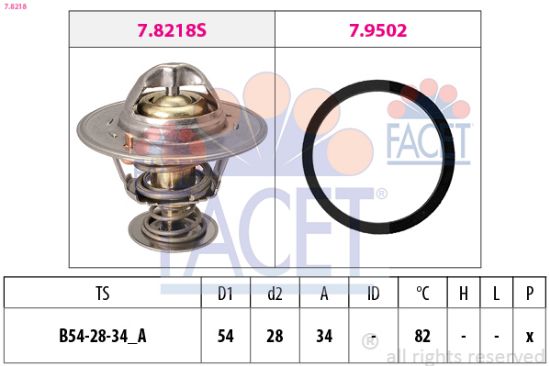 Obrázok Termostat chladenia FACET Made in Italy - OE Equivalent 78218