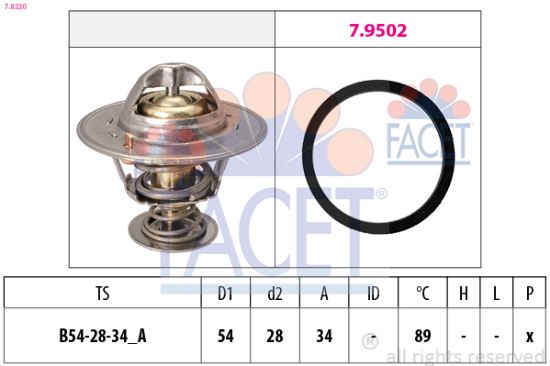 Obrázok Termostat chladenia FACET Made in Italy - OE Equivalent 78220