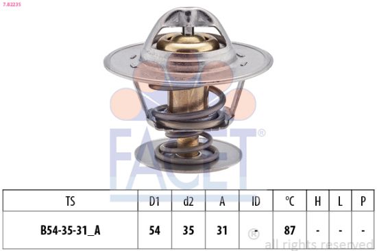 Obrázok Termostat chladenia FACET Made in Italy - OE Equivalent 78223S