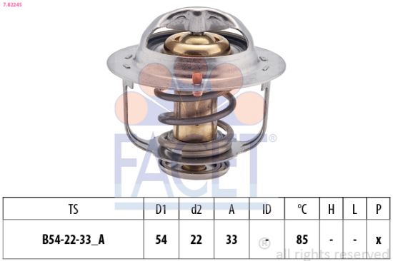 Obrázok Termostat chladenia FACET Made in Italy - OE Equivalent 78224S