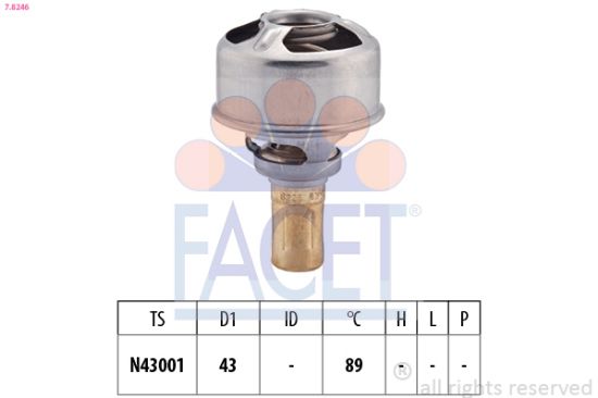 Obrázok Termostat chladenia FACET Made in Italy - OE Equivalent 78246