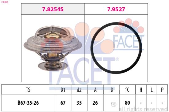 Obrázok Termostat chladenia FACET Made in Italy - OE Equivalent 78254