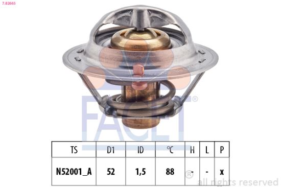 Obrázok Termostat chladenia FACET Made in Italy - OE Equivalent 78266S