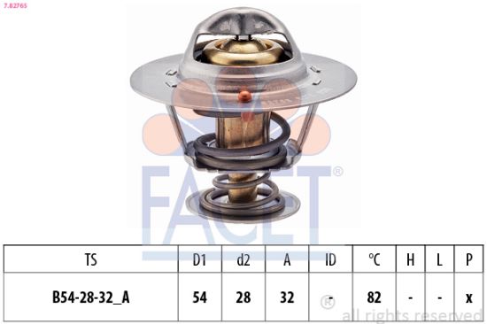 Obrázok Termostat chladenia FACET Made in Italy - OE Equivalent 78276S