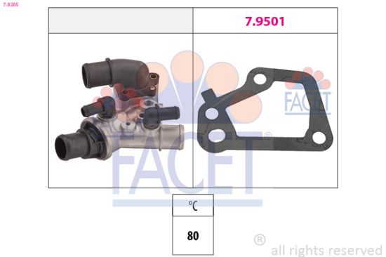Obrázok Termostat chladenia FACET Made in Italy - OE Equivalent 78285