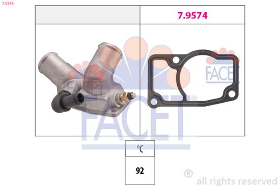 Obrázok Termostat chladenia FACET Made in Italy - OE Equivalent 78348