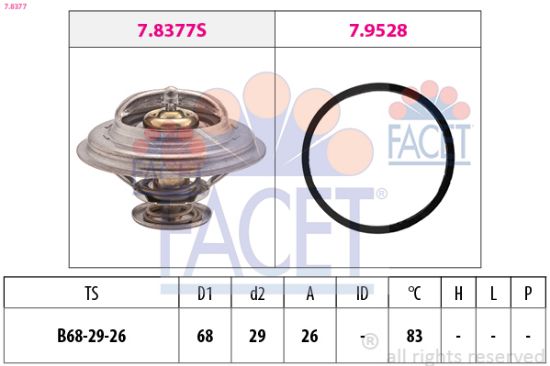 Obrázok Termostat chladenia FACET Made in Italy - OE Equivalent 78377