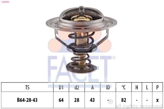 Obrázok Termostat chladenia FACET Made in Italy - OE Equivalent 78379S