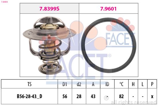 Obrázok Termostat chladenia FACET Made in Italy - OE Equivalent 78404