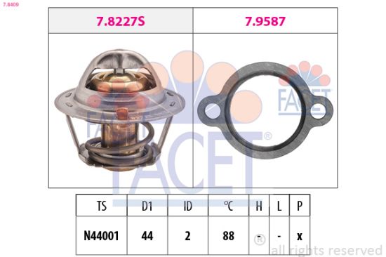 Obrázok Termostat chladenia FACET Made in Italy - OE Equivalent 78409