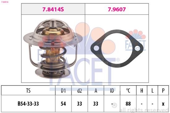 Obrázok Termostat chladenia FACET Made in Italy - OE Equivalent 78414