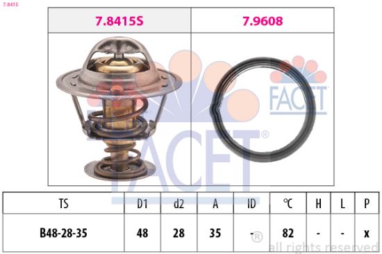 Obrázok Termostat chladenia FACET Made in Italy - OE Equivalent 78415