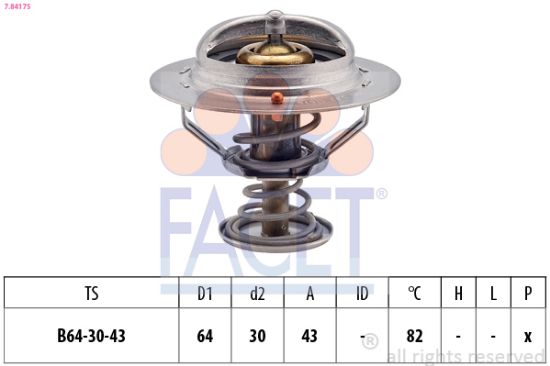 Obrázok Termostat chladenia FACET Made in Italy - OE Equivalent 78417S