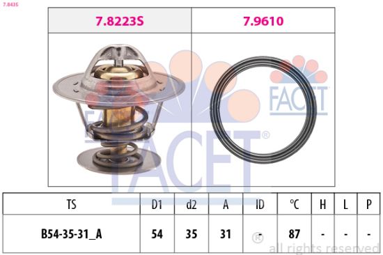 Obrázok Termostat chladenia FACET Made in Italy - OE Equivalent 78435