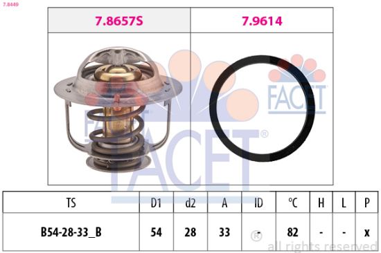 Obrázok Termostat chladenia FACET Made in Italy - OE Equivalent 78449