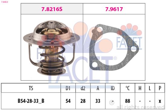 Obrázok Termostat chladenia FACET Made in Italy - OE Equivalent 78453