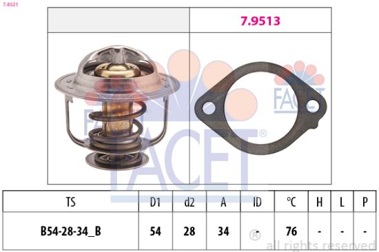 Obrázok Termostat chladenia FACET Made in Italy - OE Equivalent 78521