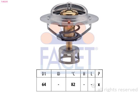 Obrázok Termostat chladenia FACET Made in Italy - OE Equivalent 78523S