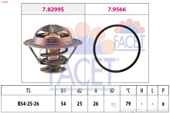 Obrázok Termostat chladenia FACET Made in Italy - OE Equivalent 78525