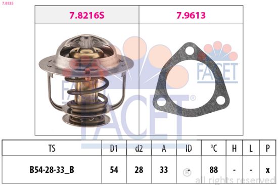 Obrázok Termostat chladenia FACET Made in Italy - OE Equivalent 78535