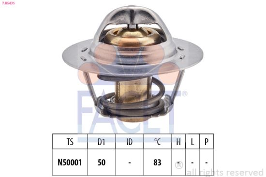 Obrázok Termostat chladenia FACET Made in Italy - OE Equivalent 78543S