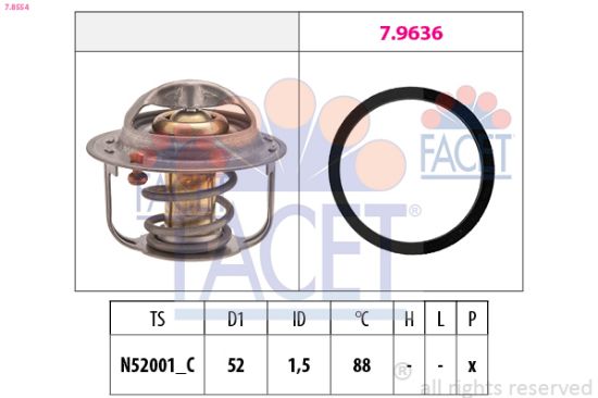 Obrázok Termostat chladenia FACET Made in Italy - OE Equivalent 78554