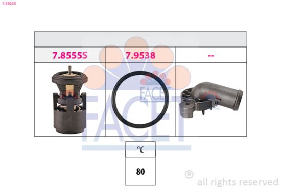 Obrázok Termostat chladenia FACET Made in Italy - OE Equivalent 78562K