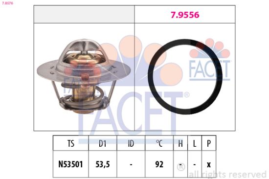 Obrázok Termostat chladenia FACET Made in Italy - OE Equivalent 78576