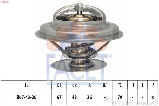 Obrázok Termostat chladenia FACET Made in Italy - OE Equivalent 78587