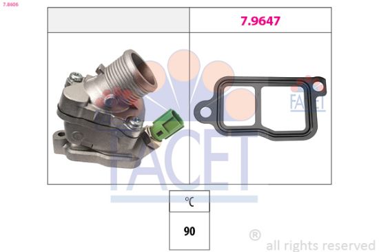 Obrázok Termostat chladenia FACET Made in Italy - OE Equivalent 78606
