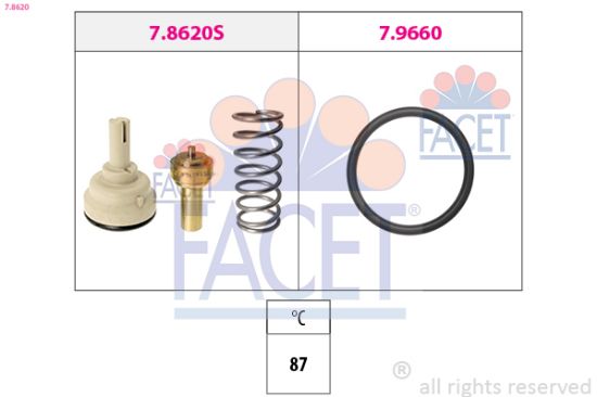 Obrázok Termostat chladenia FACET Made in Italy - OE Equivalent 78620