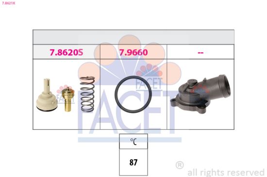 Obrázok Termostat chladenia FACET Made in Italy - OE Equivalent 78621K