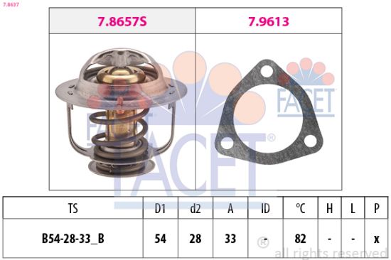 Obrázok Termostat chladenia FACET Made in Italy - OE Equivalent 78637