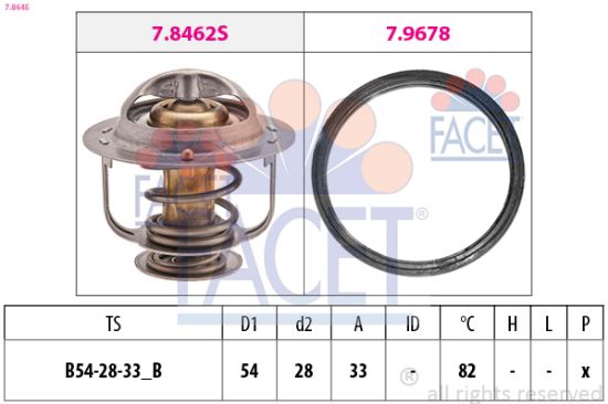 Obrázok Termostat chladenia FACET Made in Italy - OE Equivalent 78645