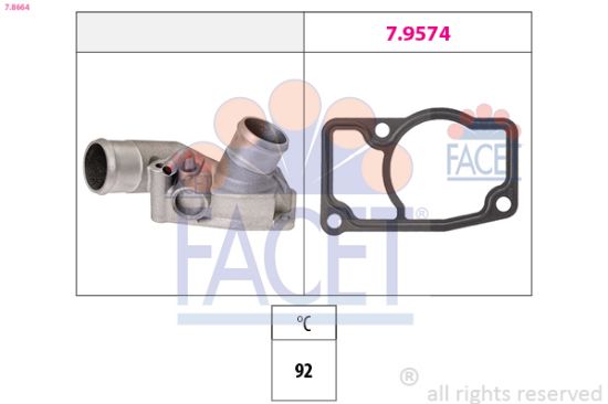 Obrázok Termostat chladenia FACET Made in Italy - OE Equivalent 78664