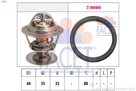 Obrázok Termostat chladenia FACET Made in Italy - OE Equivalent 78685