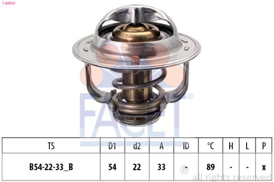 Obrázok Termostat chladenia FACET Made in Italy - OE Equivalent 78693S