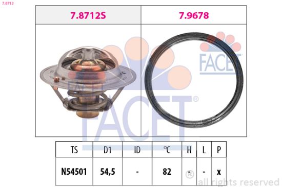 Obrázok Termostat chladenia FACET Made in Italy - OE Equivalent 78713