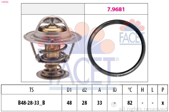 Obrázok Termostat chladenia FACET Made in Italy - OE Equivalent 78724