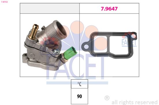 Obrázok Termostat chladenia FACET Made in Italy - OE Equivalent 78732