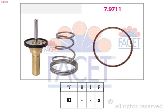 Obrázok Termostat chladenia FACET Made in Italy - OE Equivalent 78736