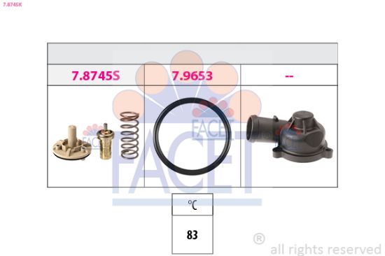 Obrázok Termostat chladenia FACET Made in Italy - OE Equivalent 78745K