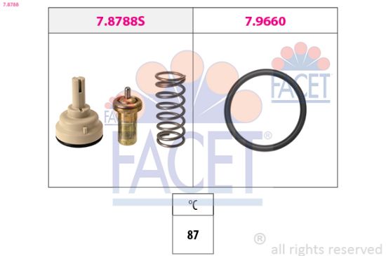 Obrázok Termostat chladenia FACET Made in Italy - OE Equivalent 78792